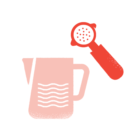 illustration of barista tools