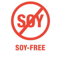 Soy free logo indicating item is soy free