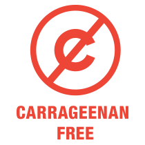 Carrageenan free logo indicating item is carrageenan free