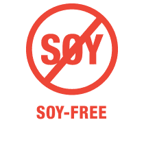 Soy free logo indicating item is soy free
